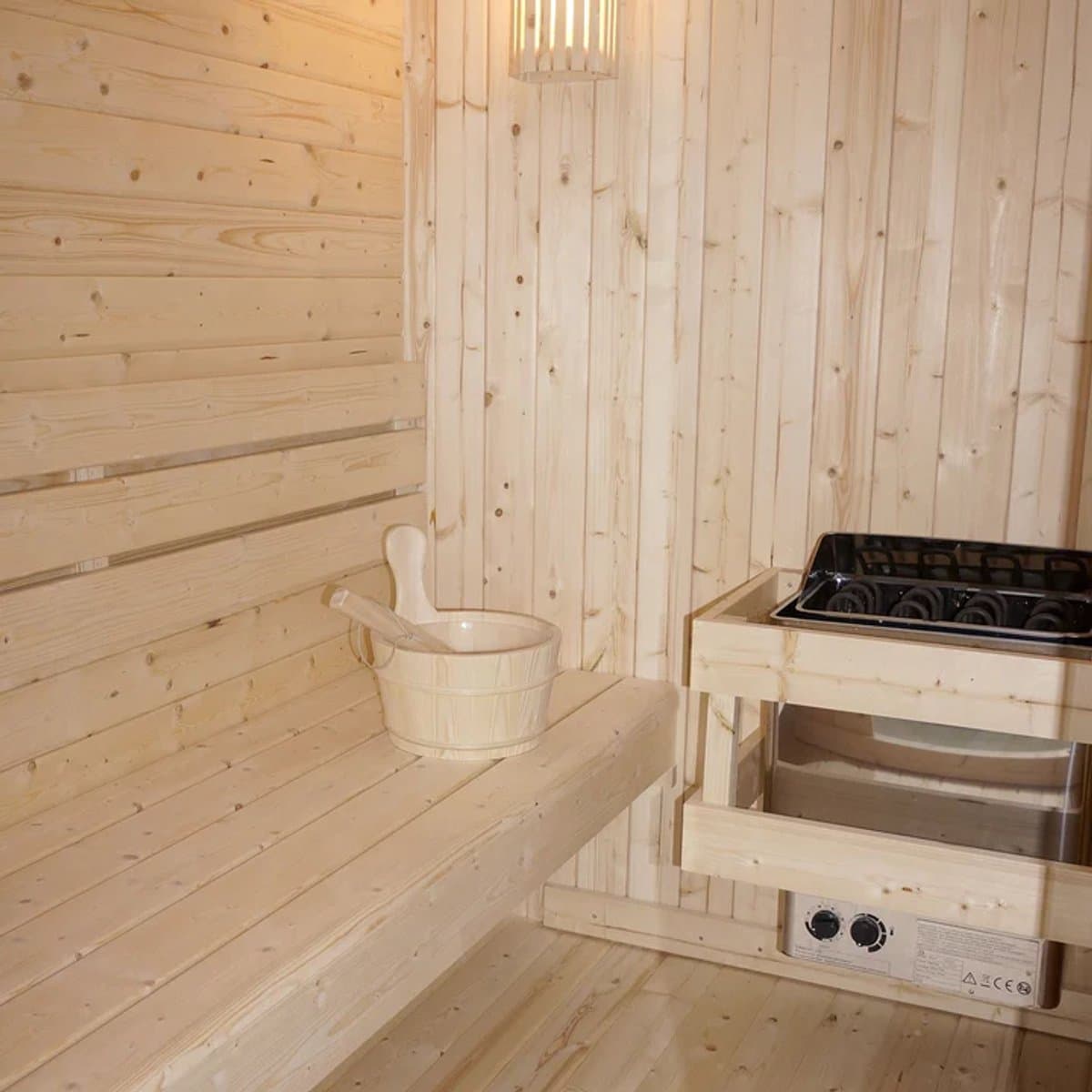 Vierkante Barrelsauna Nolvik - Incl. Toebehoren - 220x185 x194 cm thumbnail 4