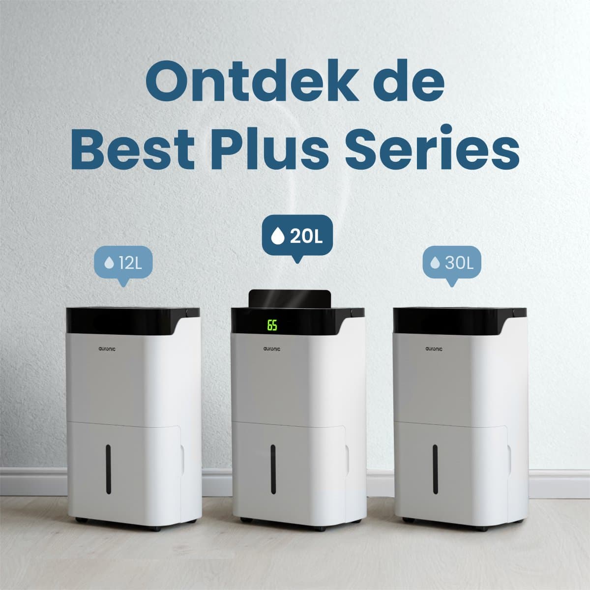 Auronic Luchtontvochtiger en Luchtreiniger - Best Plus Series - Ontvochtigt 20L per dag - 5L Waterreservoir - Slaapkamer, Badkamer, Woonkamer en Kantoor - Vochtopnemer voor in Huis - Wit thumbnail 8