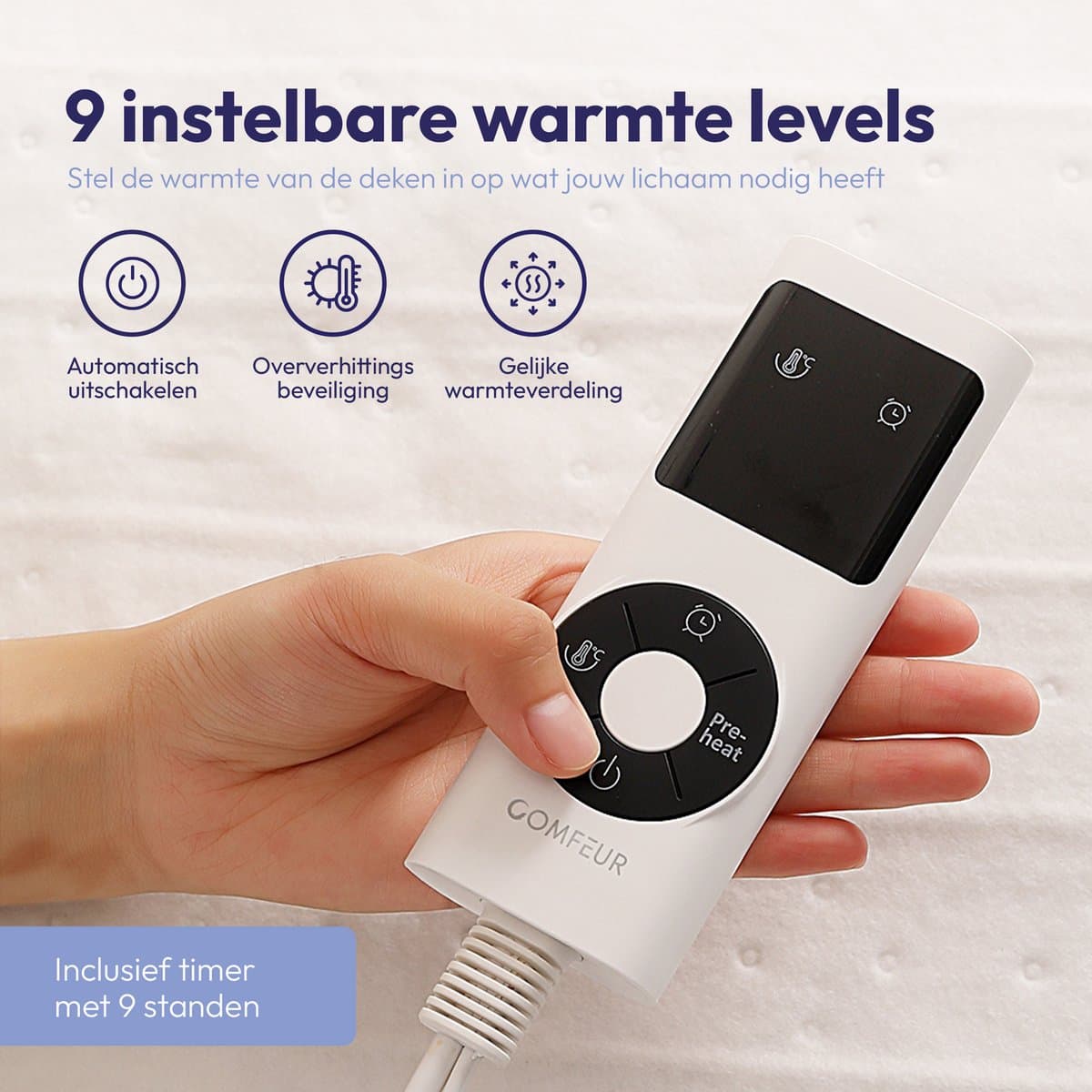 Comfeur CF4Z25 190x80 cm met 9 warmtestanden thumbnail 7