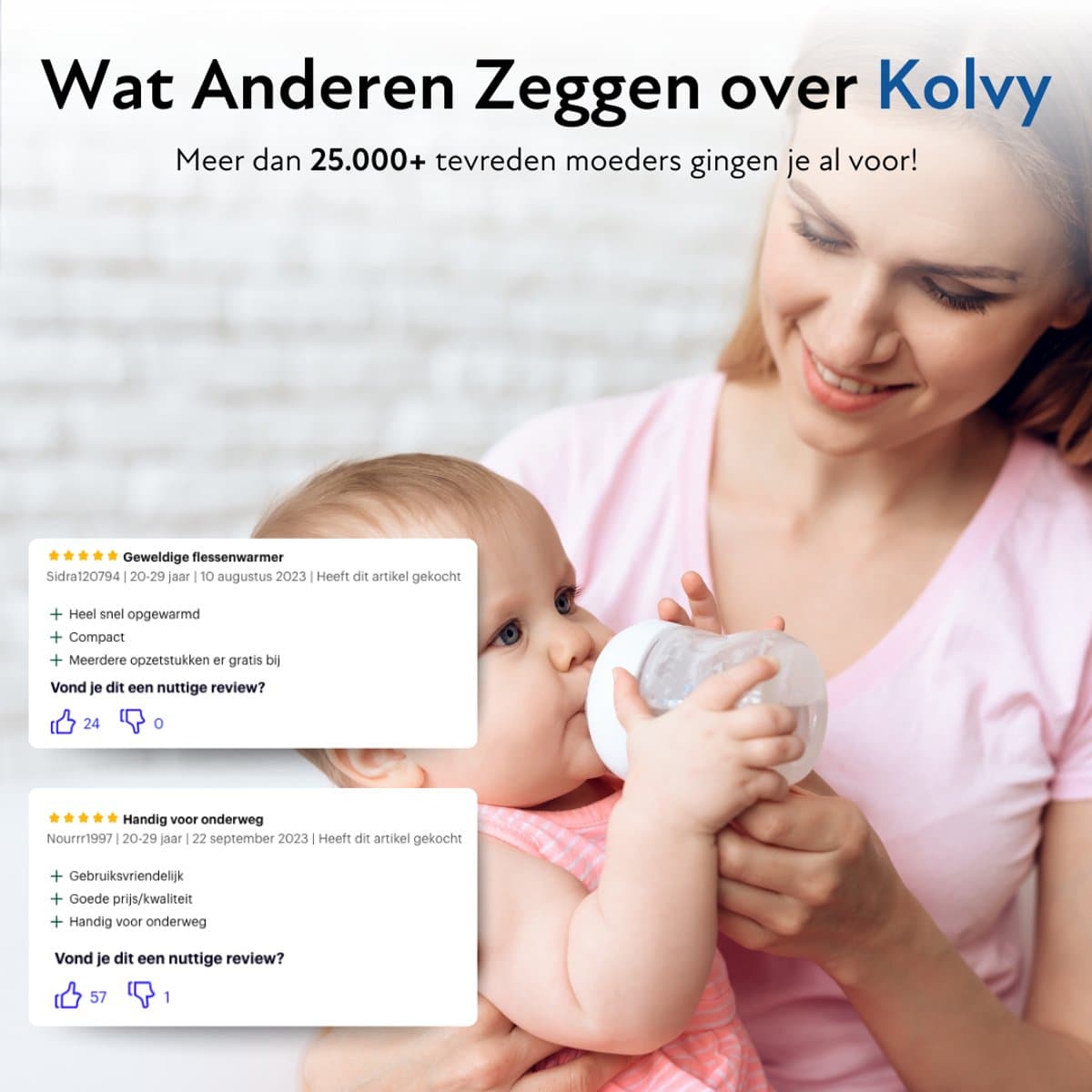 Kolvy® Flessenwarmer Onderweg - Intelligente Flesverwarmer - Bottle Warmer - 4 Temperatuurniveaus - Draadloos - Inclusief 3 Adapters - USB Oplaadbaar thumbnail 7