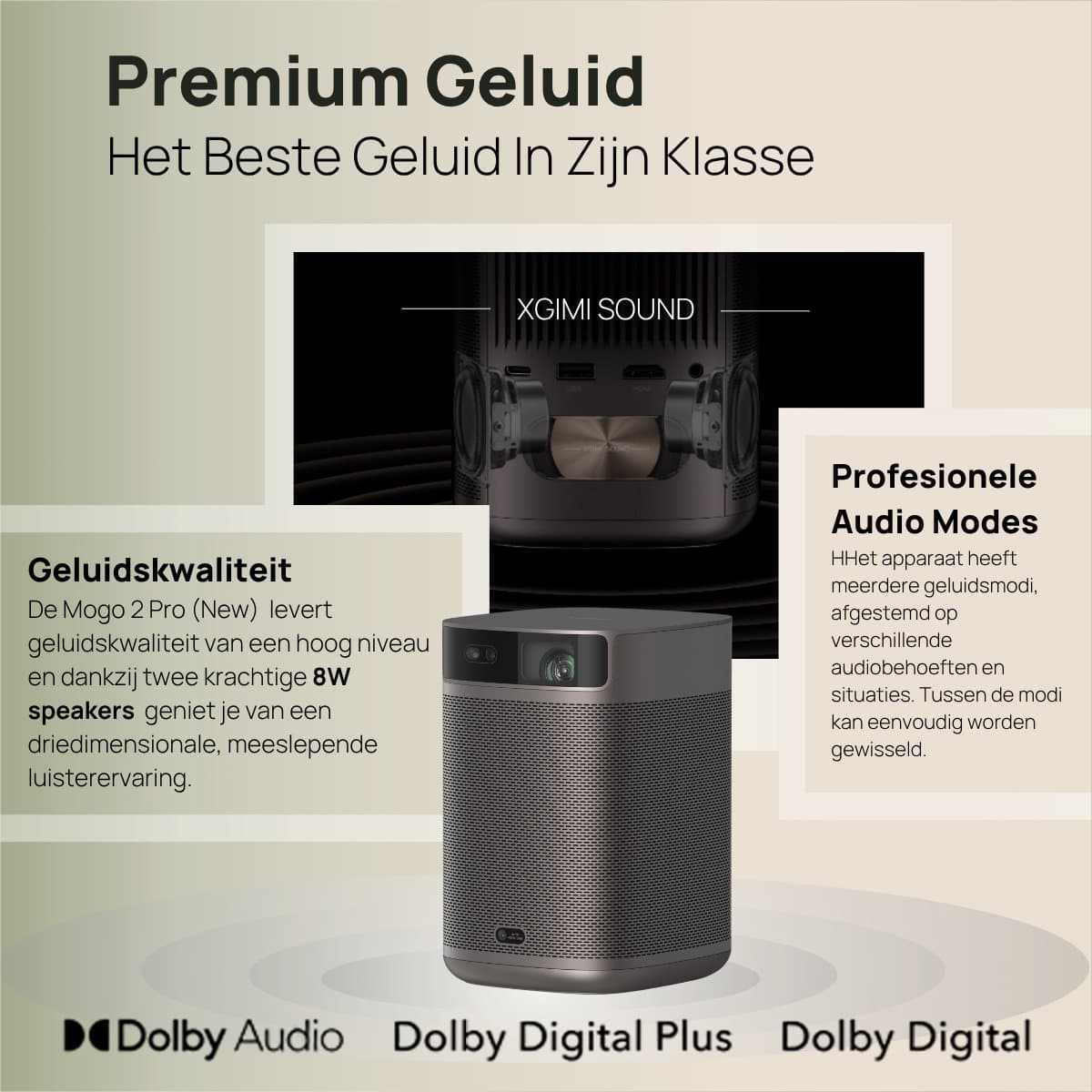 XGIMI MoGo 2 (GTV) Pro Draagbare Smart-Projector met Statief – Full HD 1080p – 400 ISO Lumen – Google TV met Netflix – Dolby Audio thumbnail 5