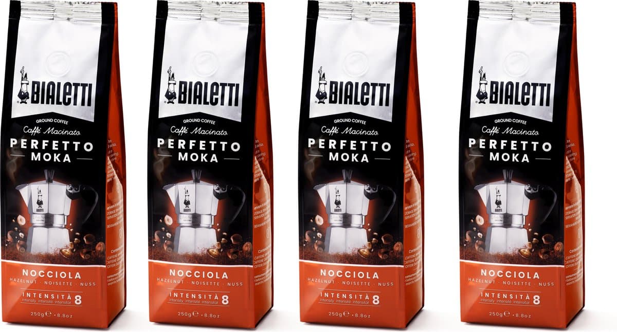 Bialetti Moka Hazelnut gemalen koffie - 1kg intensiteit 8