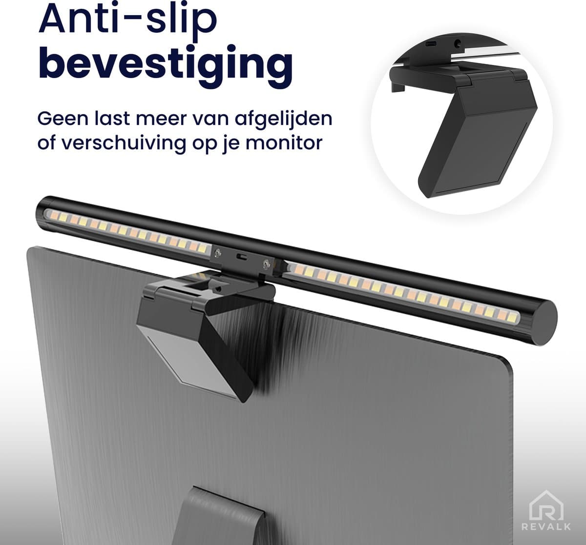 Monitor lamp Met Backlight - Bureaulamp - Leeslamp - Klemlamp - Light Bar - Dimbaar - Verschillende kleurinstellingen - Zwart thumbnail 2