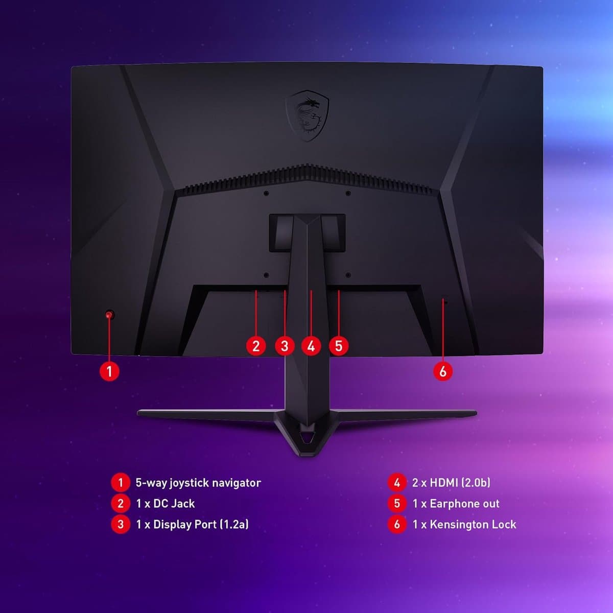 MSI G32CQ4 E2: 32" WQHD 165Hz curved gaming monitor thumbnail 3