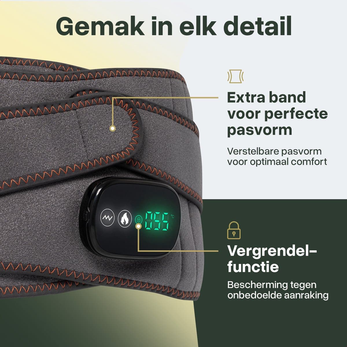 Jake Boss® Massageband Apparaat - Rugmassage met Infrarood Verwarmings Band - Rugband Onderrug - Warmteband Kussen voor Rug & Buik - Rugpijn Warmtegordel - Elektrisch Massagekussen - Warmte en Massage Apparaten thumbnail 8