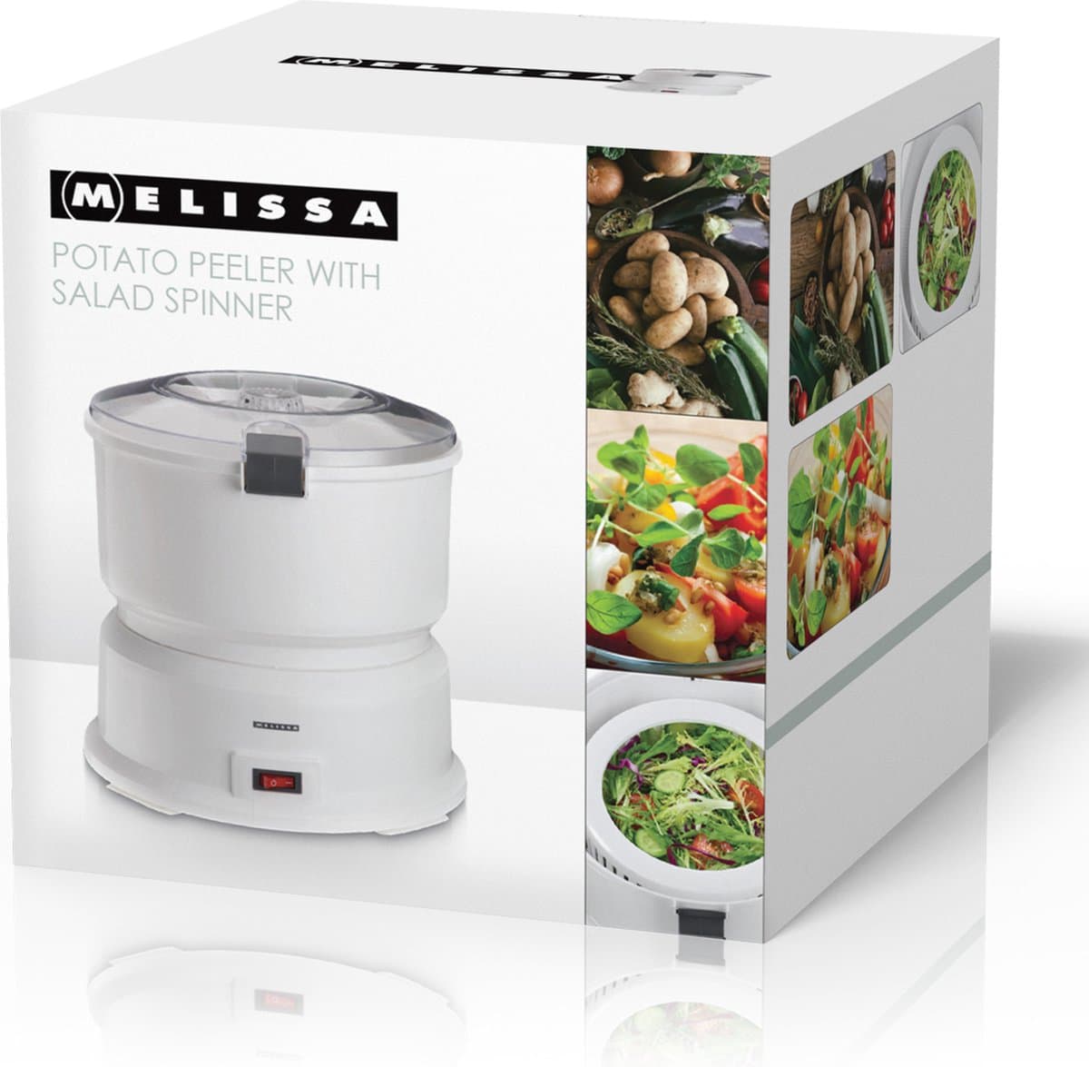 Melissa Elektrische Aardappelschiller - 85W - Aardappelschrapmachine met slacentrifuge - 16220008 - Wit thumbnail 5