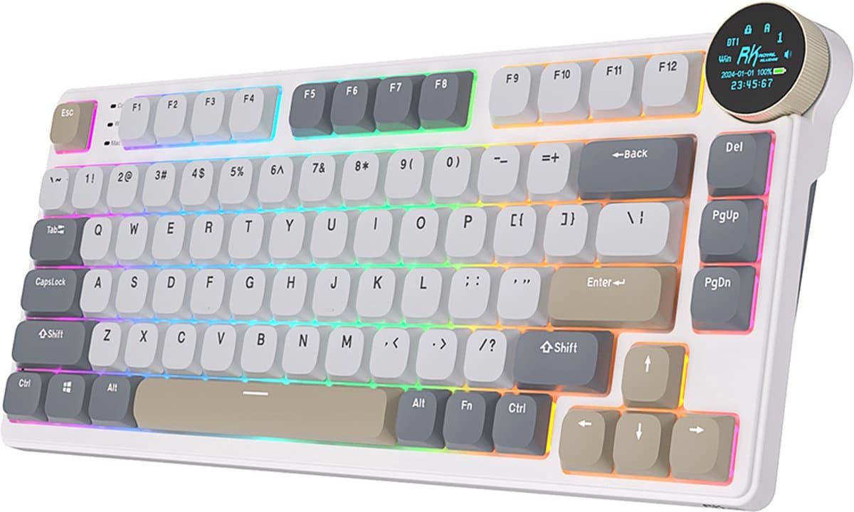 RK N80: Compact Gaming Toetsenbord met Display & RGB