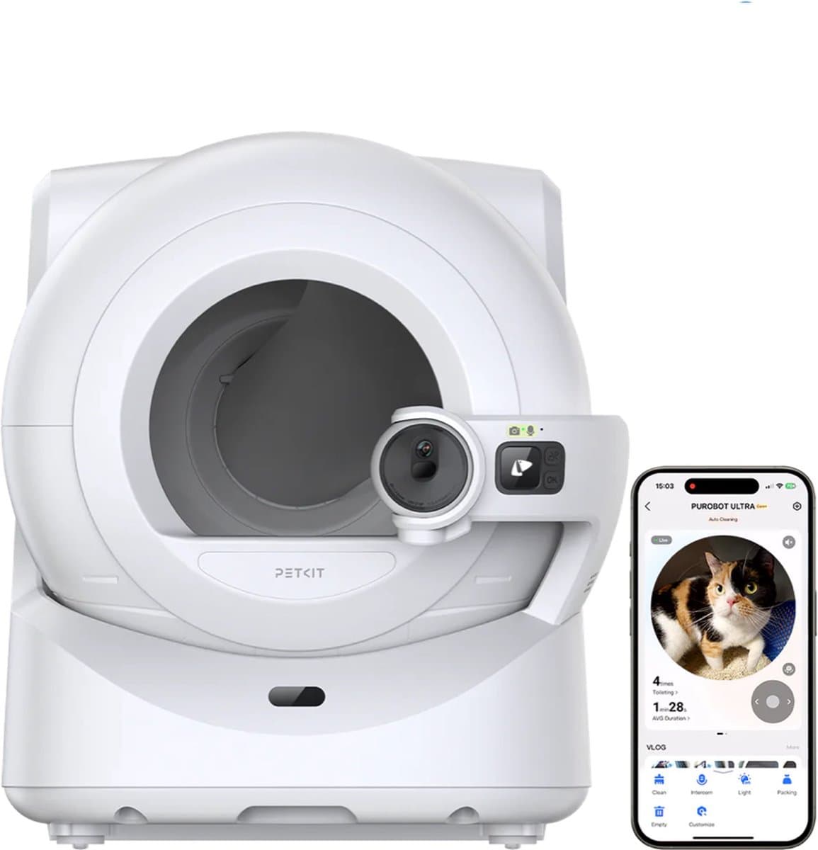 Petkit - Purobot Ultra - Automatische Kattenbak - Met camera - Revolutionaire 360° - Gedragsmonitoring - Diergezondheid thumbnail 3