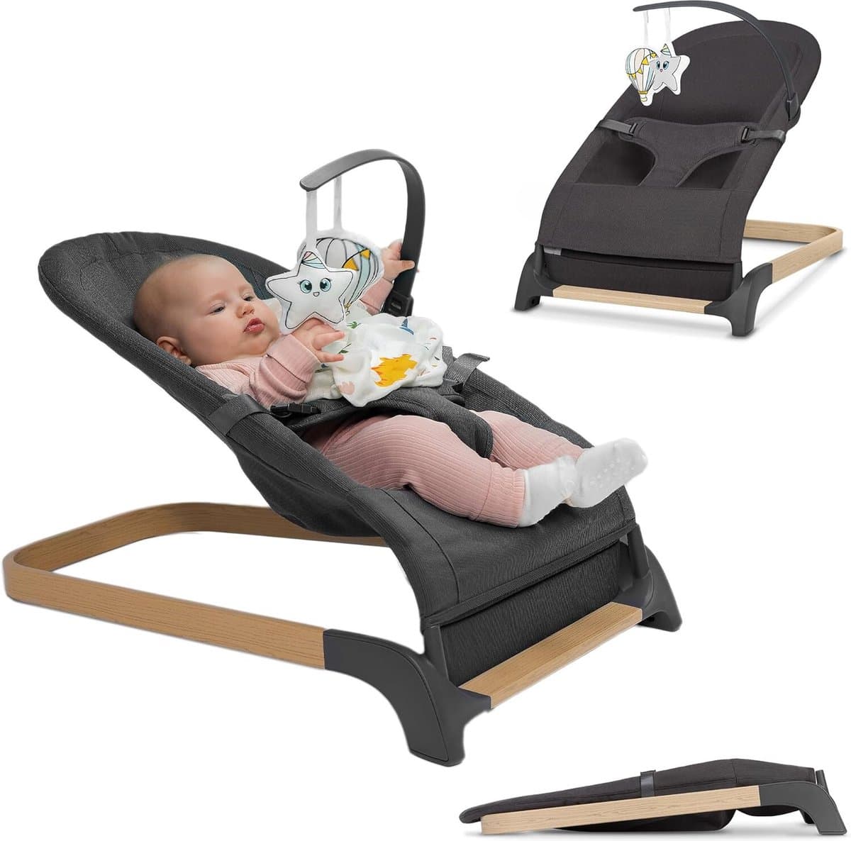 Lexium Elektrische wipstoel - Baby swing elektrisch - Elektrische schommelstoel - Elektrische schommelstoel baby