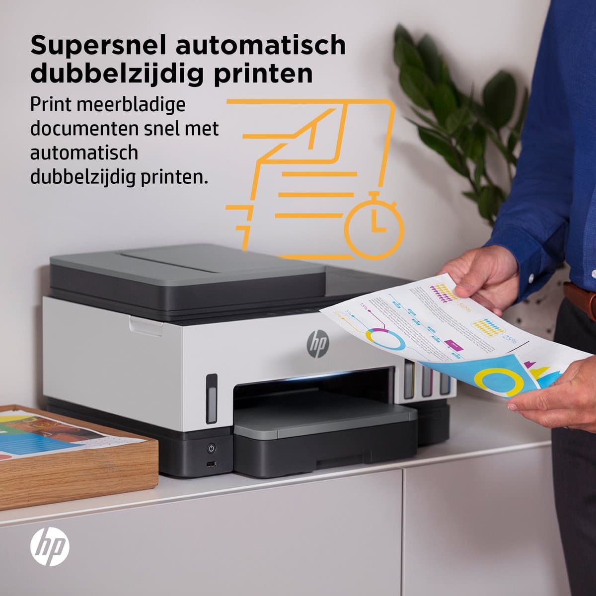 HP Smart Tank 7605 – All-in-One Kleurenprinter – Inkjet Tankprinter – Wifi, Ethernet & AirPrint – ADF & Fax – Tot 3 Jaar Printen – Printen, Scannen, Kopiëren, Faxen – Zonder Cartridges thumbnail 3