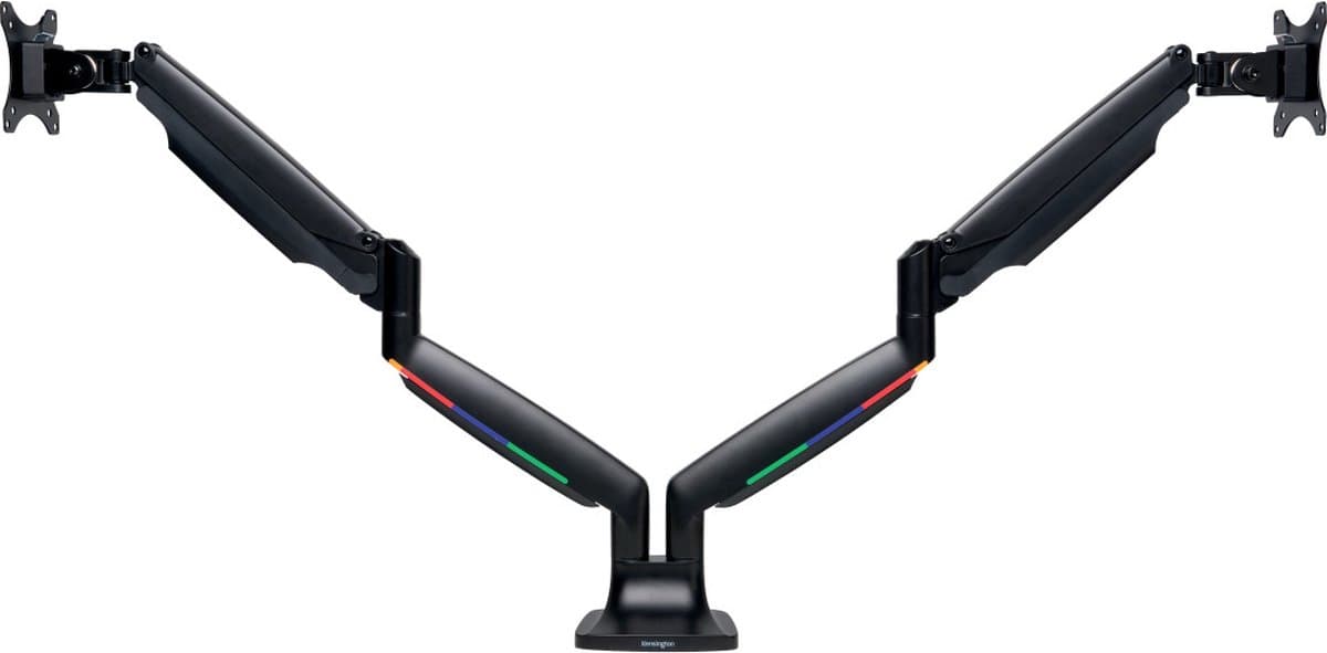 Kensington SmartFit® One-Touch Dubbele Monitor arm - Voor 2 Schermen - In Hoogte Verstelbaar - 13 tot 34" & Tot 9kg - Zwart thumbnail 2