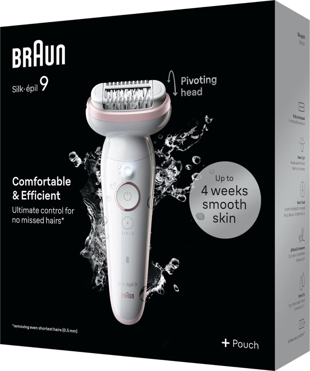 Braun Silk-épil 9 - Epilator met Ladyshave opzetstuk - Goud/Wit - Wet & Dry thumbnail 3
