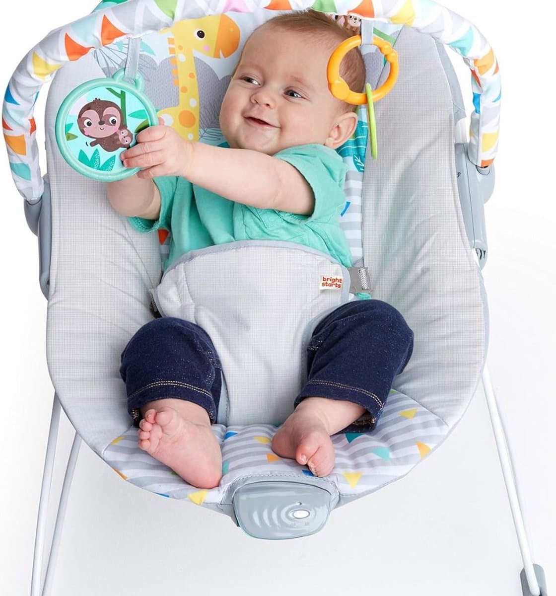 ApexArte® Elektrische Schommelstoel Baby - Baby Swing - Wipstoel Baby's met Speelboog - Grijs thumbnail 5