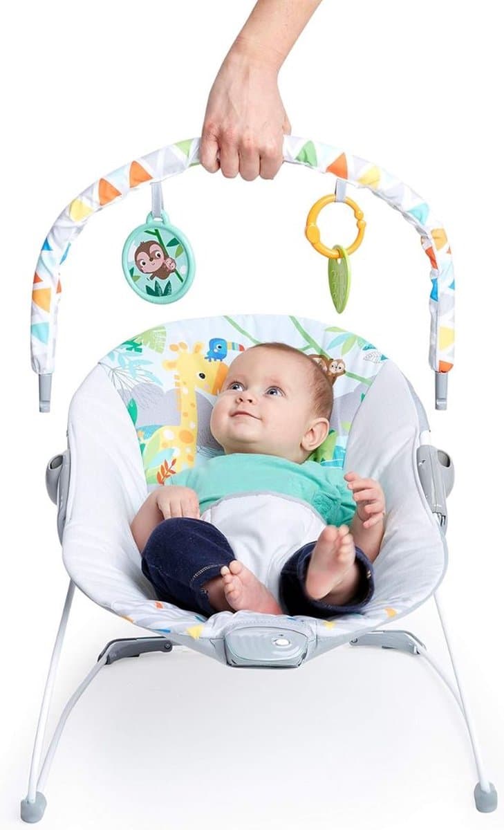 ApexArte® Elektrische Schommelstoel Baby - Baby Swing - Wipstoel Baby's met Speelboog - Grijs thumbnail 4
