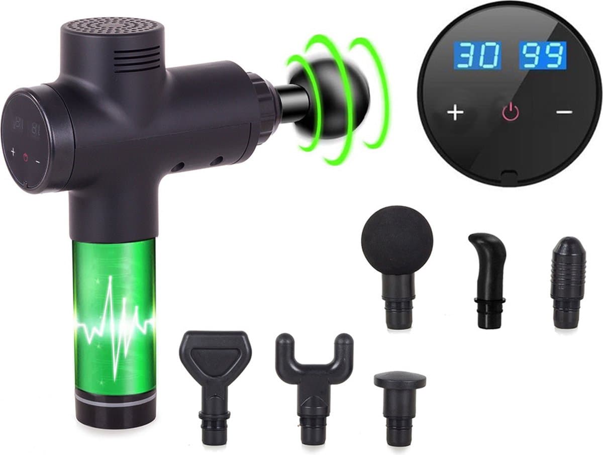 Onbekend Professionele massage gun met 6 opzetstukken, 30 snelheden