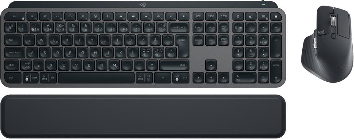 Logitech MX Keys S Combo toetsenbord Inclusief muis Kantoor Bluetooth Scandinavisch Grafiet