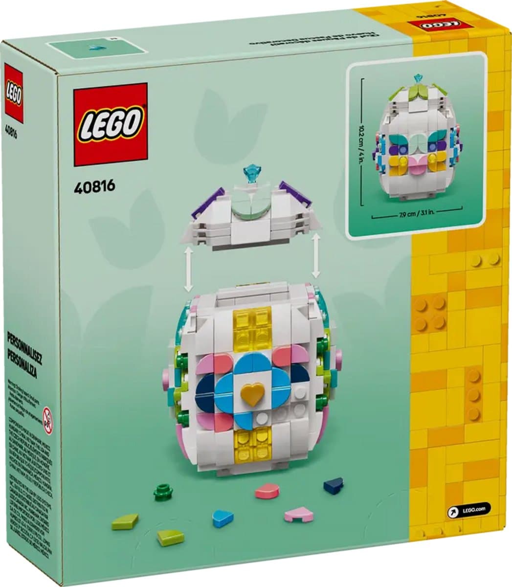LEGO 40816 Paasei Versieren set met kleurrijke bouwstenen thumbnail 8