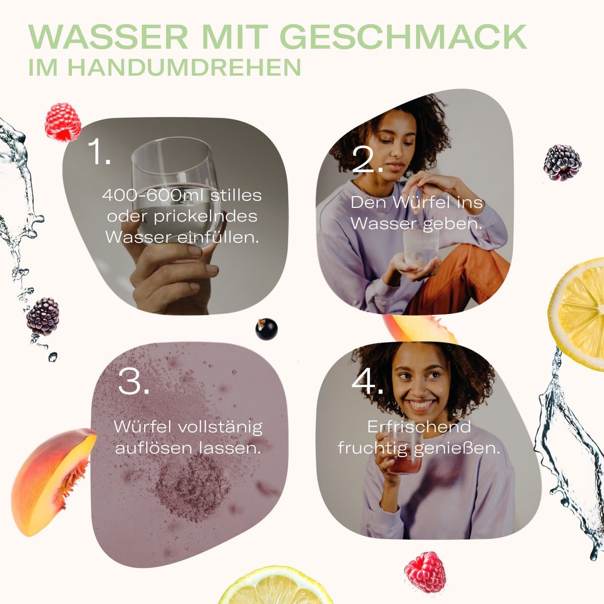 waterdrop® Starterset Glas - Boost Melange - Glazen Drinkfles 600ml + 18 Microdrink Bruistabletten – Herbruikbare Waterfles, Lekvrij, BPA-vrij, Ideaal voor Thuis, Werk, Sport, Reizen – Hydratatie Set, Cadeau Idee thumbnail 3