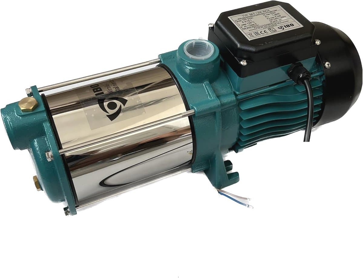 Centrifugaalpomp 1300W voor Tuin en Huiswaterinstallatie - 6000 l/h en 55 m Opvoerhoogte thumbnail 4