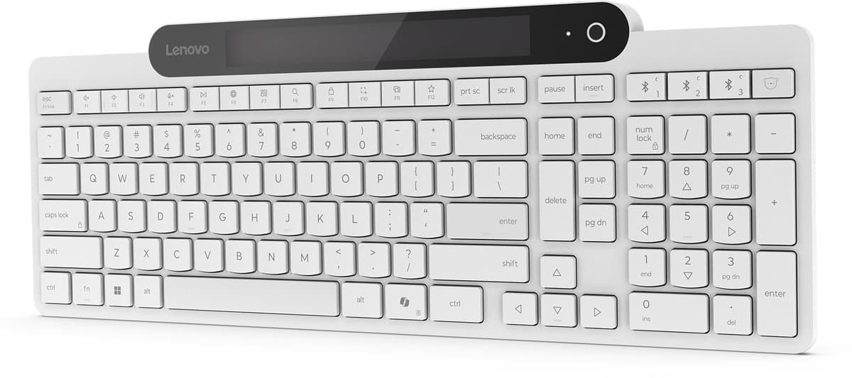 Lenovo 800 Zelfopladend Bluetooth-toetsenbord (wit) - QWERTY (VS Internationaal) thumbnail 5