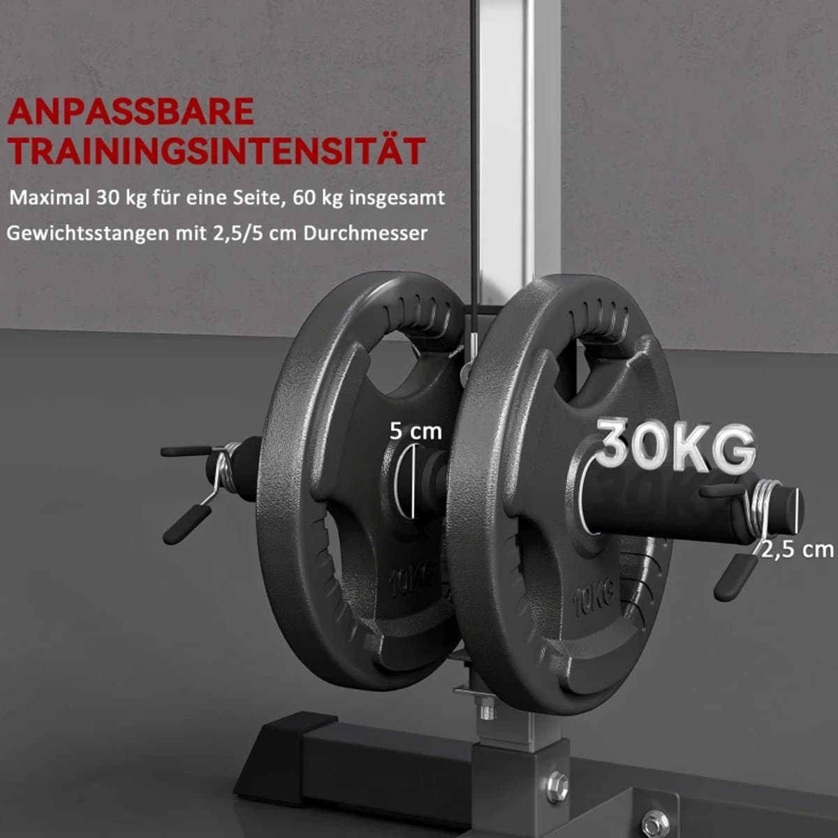 Multifunctioneel Trainingsstation - met Katrol - Power Rack - Verstelbare Zitting - Meerdere Kabelposities - Fitnessstation - Trainingsapparaat - Krachtstation - Thuisgym - Thuis Fitness & Krachttraining thumbnail 8