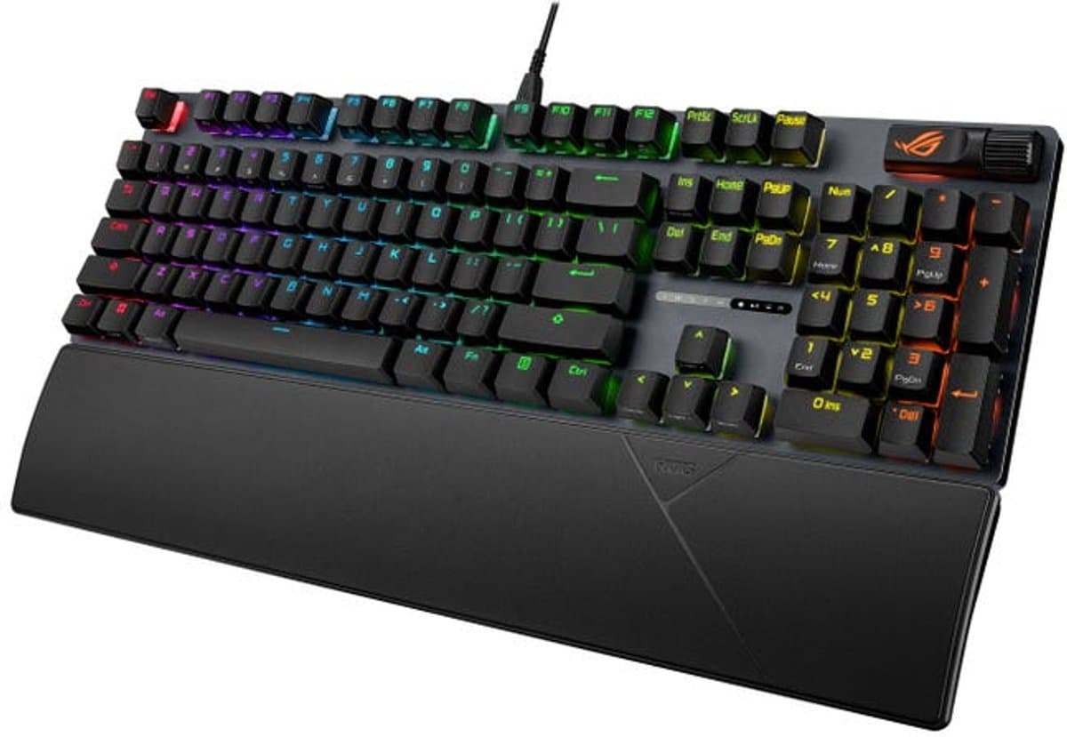 ASUS ROG Strix Scope II X Keyboard - Mechanisch gaming toetsenbord - USB - RGB‑verlichting - Full‑size - Zwart - US‑layout thumbnail 4