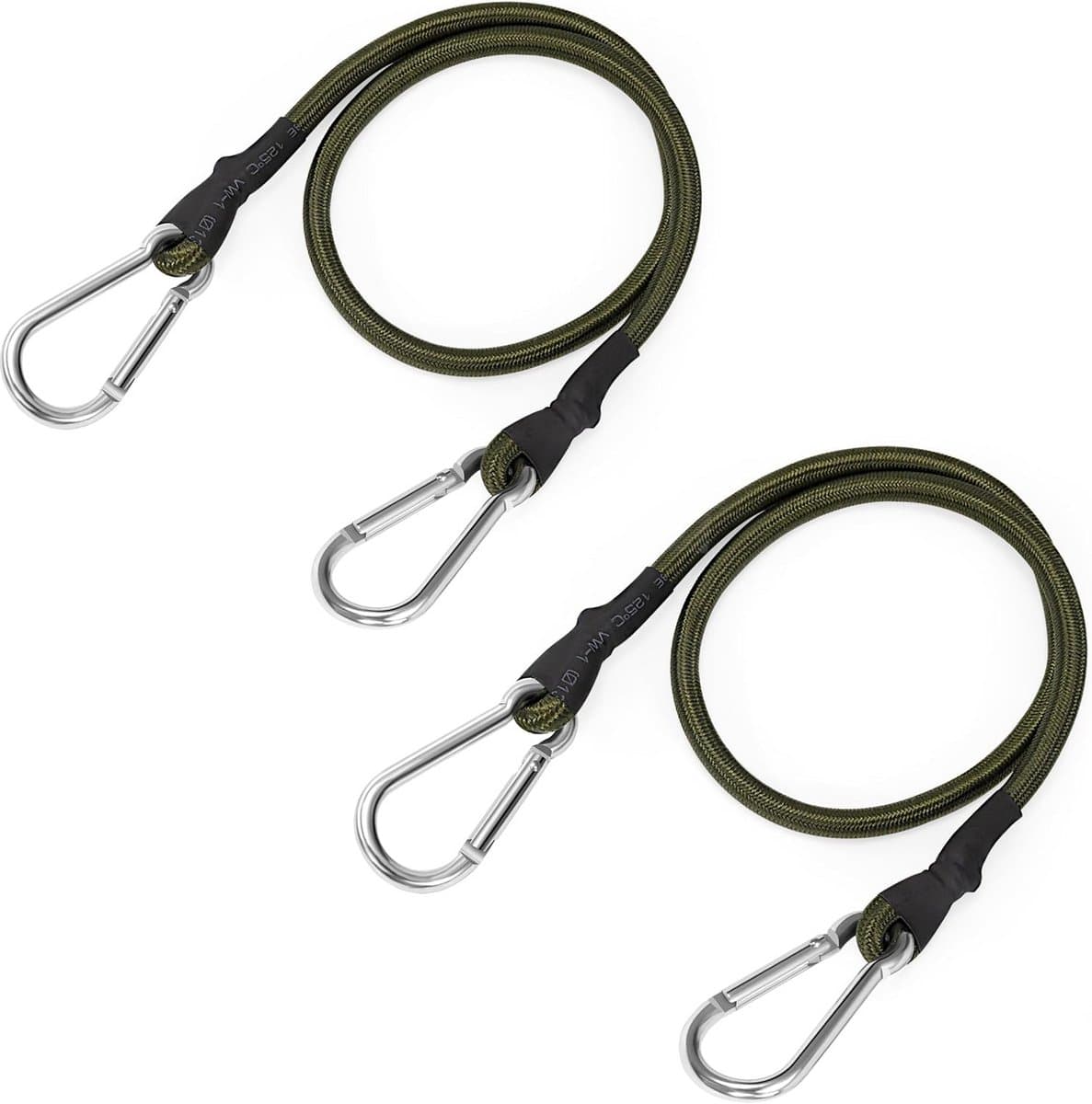 2x Spanbanden met Haak 60cm – Elastische Bungee Koorden voor Fiets, Motor, Dakdrager en Kamperen