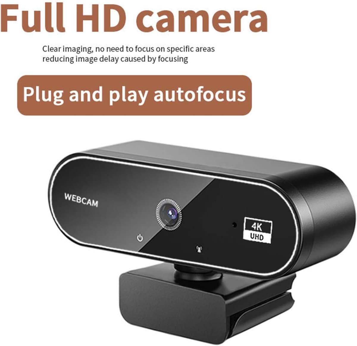 4K Webcam - Webcam Streamen - Zakelijk Vergaderen - Draadloze Monitor Gebruik - 2 Miljoen Pixels thumbnail 5