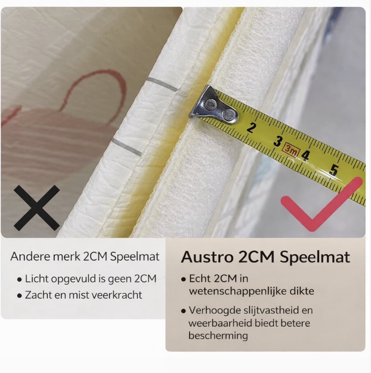 OODBLUE XXL Baby Speelmat 200x180cm - Extra dik XPE foam thumbnail 5
