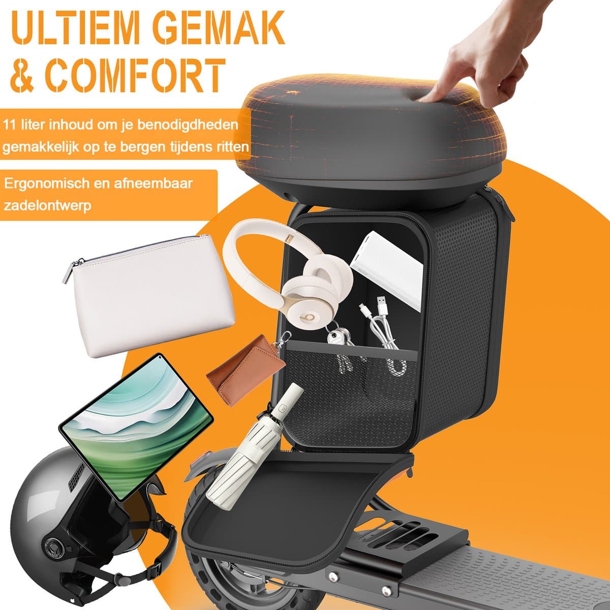 AOVOPRO LP60XB Elektrische Step met Zadel – 250W Motor – 25 km/u – App-bediening thumbnail 5