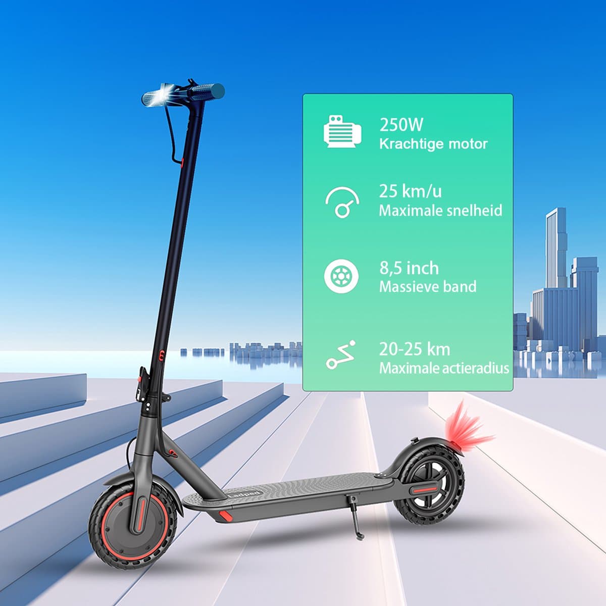 AOVOPRO LP60: 250W e-step met app-bediening en 25 km/u thumbnail 5