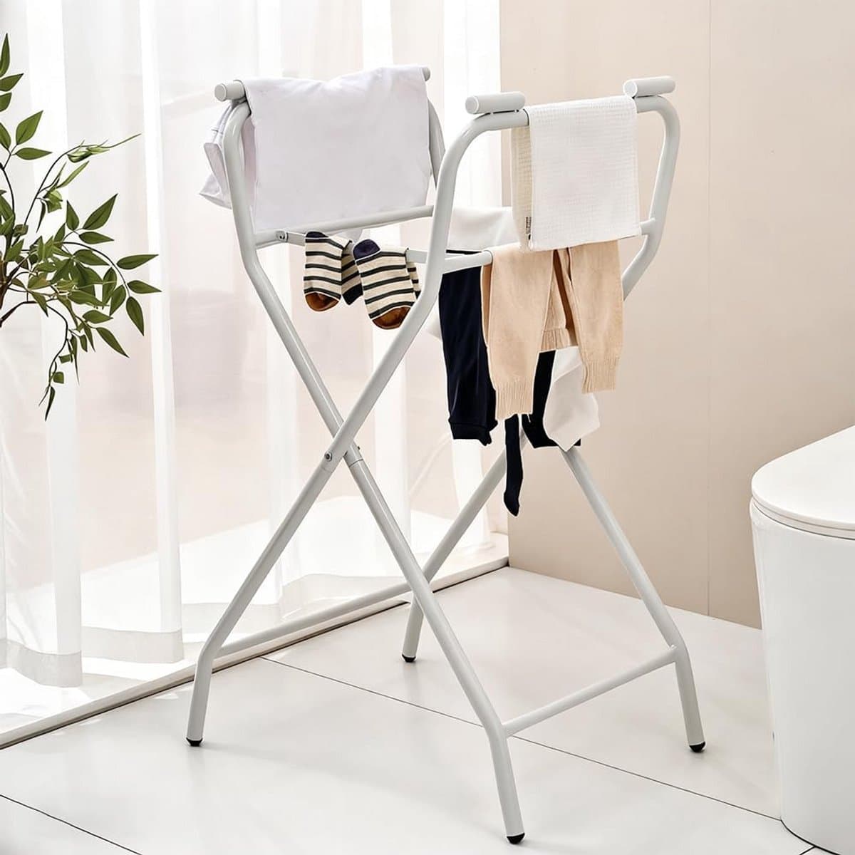 Opvouwbare Babybadkuip met Thermometer en Ondersteunend Frame thumbnail 3