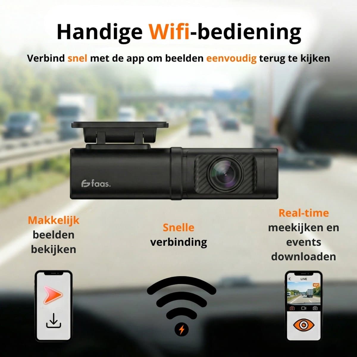Faas S80 Dual Dashcam 4K – Voor & Achter + 64GB thumbnail 6