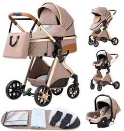 Productfoto van LUMÈ STORE 3-in-1 Luxe Kinderwagen - Opvouwbaar