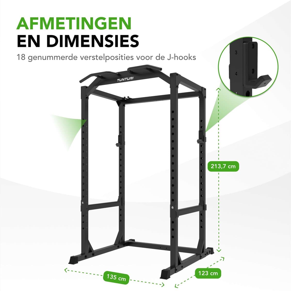 Tunturi PR60 Power Rack - 300kg, 18 standen, thuisgeschikt thumbnail 7