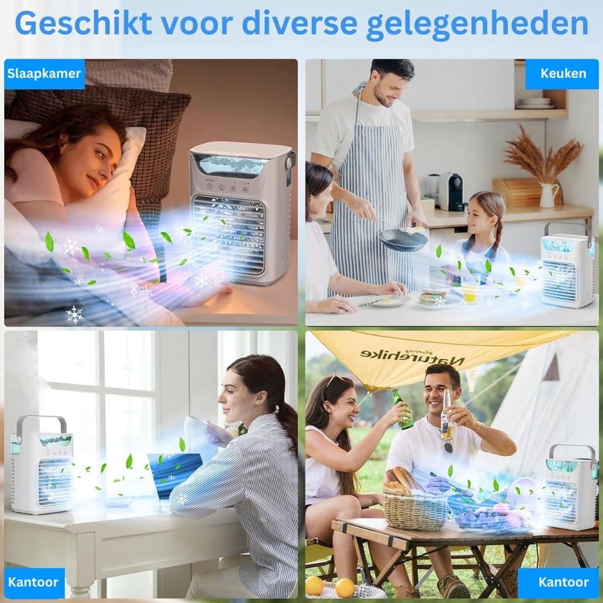MKSS® Mobiele Airco - Airconditioning - Ventilatoren - Airco Zonder Afvoerslang - Wit thumbnail 4