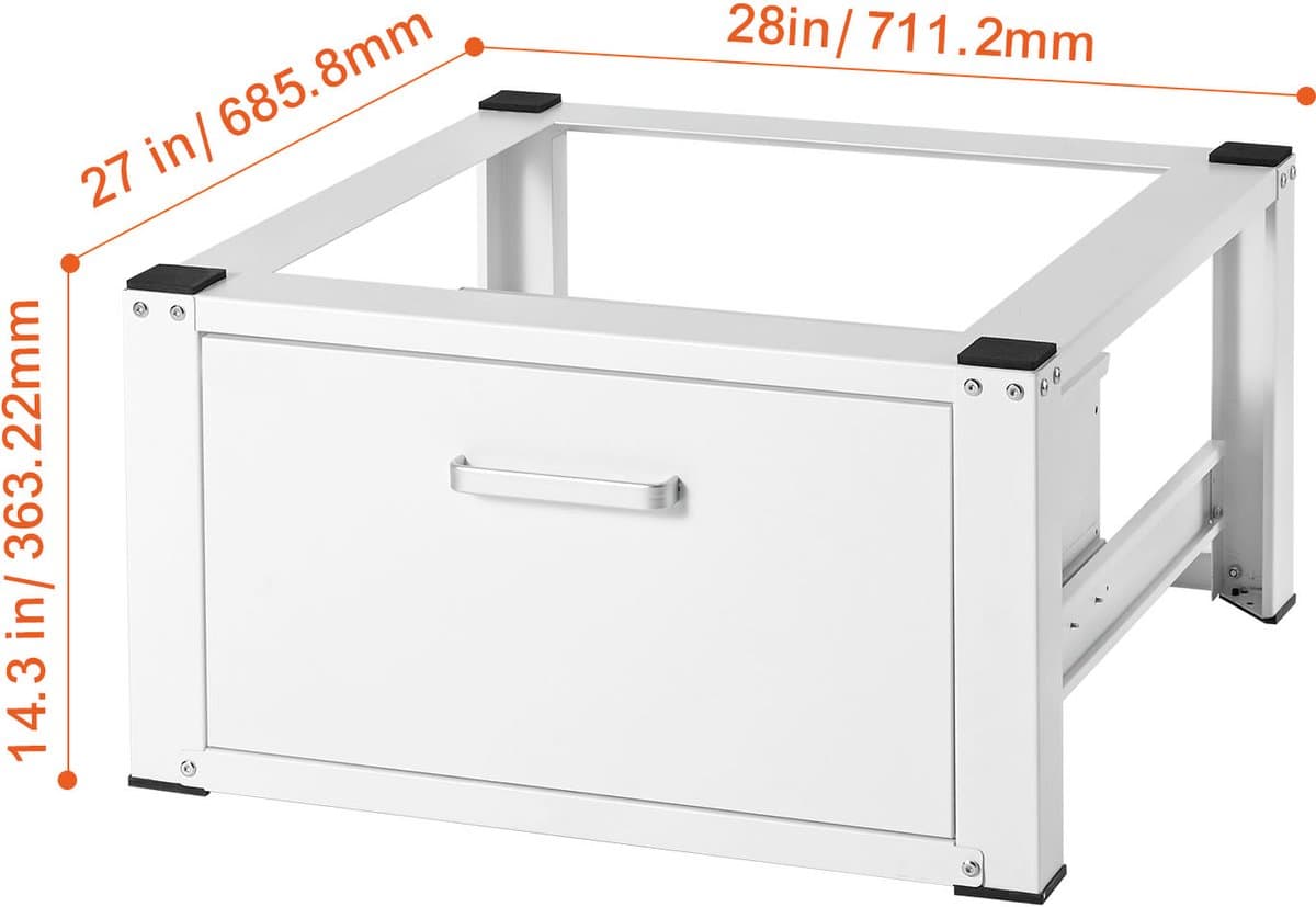 Wasmachine en Droger Onderstel - Sokkel/Verhoger - Draagvermogen 299,4 kg - Afmeting 71,1 x 68,6 x 36,3 cm - Universele Pasvorm - Robuust - Staand Platform thumbnail 8