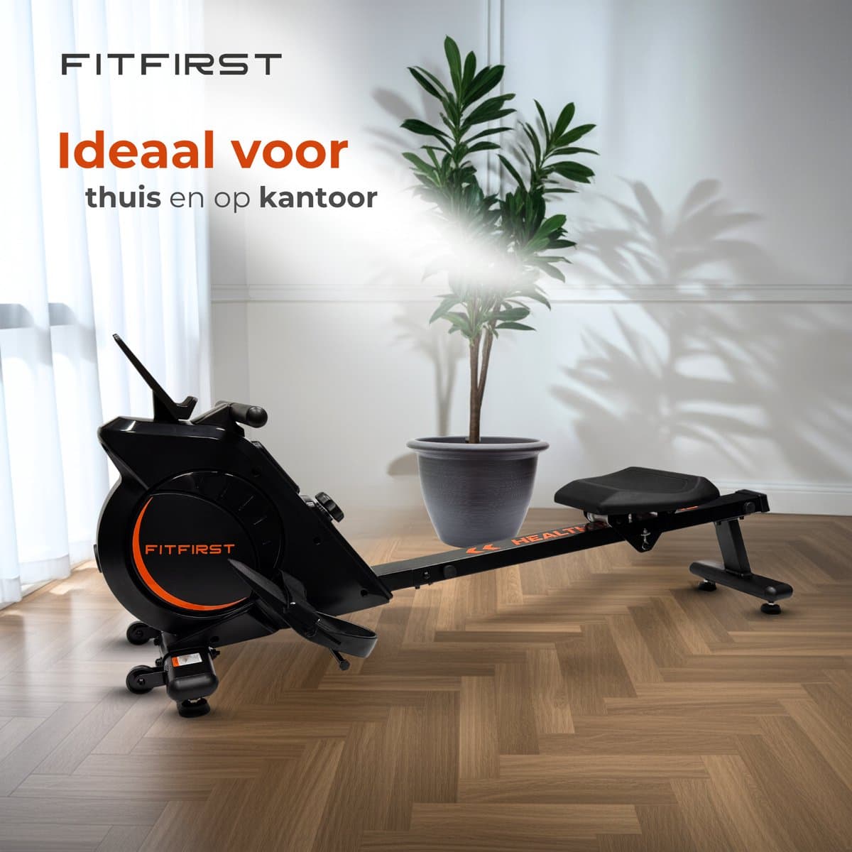 FitFirst Roeitrainer met Magnetische Weerstand | 16 Weerstanden | Makkelijk Verplaatsbaar Met Transportwielen | Fluisterstil Ontwerp | Roeimachine Magnetisch | Roeiapparaat Voor Thuis thumbnail 6