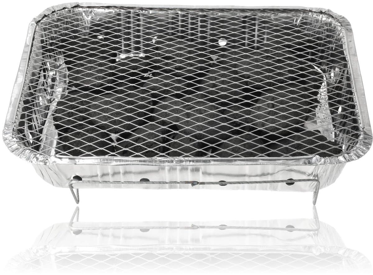 Wegwerp Barbecue met Houtskool – 3 Stuks – Instant BBQ voor Camping, Balkon of Picknick – Inclusief Rooster – Barbecue Accessoires – BBQ Kopen thumbnail 7