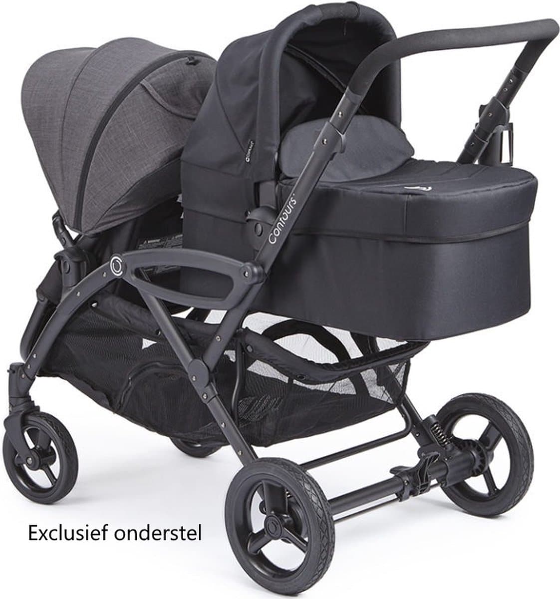 Contours Bassinet Zwart Reiswieg voor Contours Duowagen ZY016-BLK1 thumbnail 2