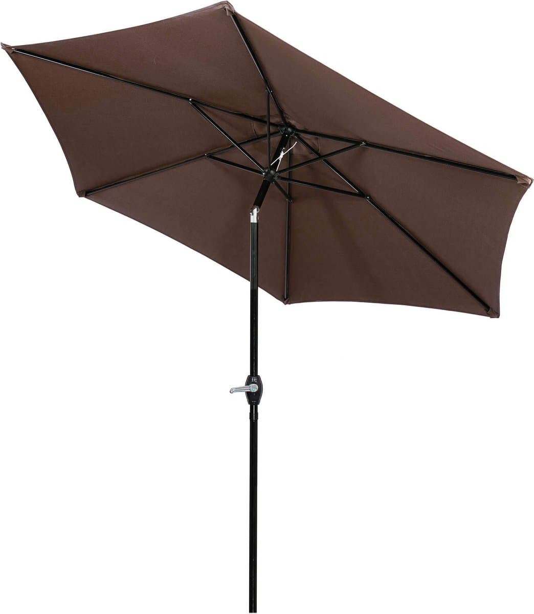 Springos Parasol | Parasols | Kantelbaar | Met ventilatie | Bruin | Ø 250 cm thumbnail 7