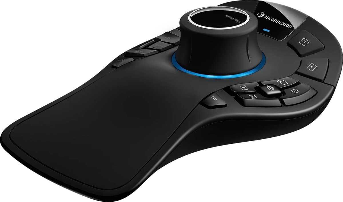 3Dconnexion SpaceMouse Pro Wireless - Bluetooth Edition - 3D-muis - ergonomisch - 15 knoppen - draadloos - Bluetooth, 2.4 GHz, USB-C - USB draadloze ontvanger thumbnail 4