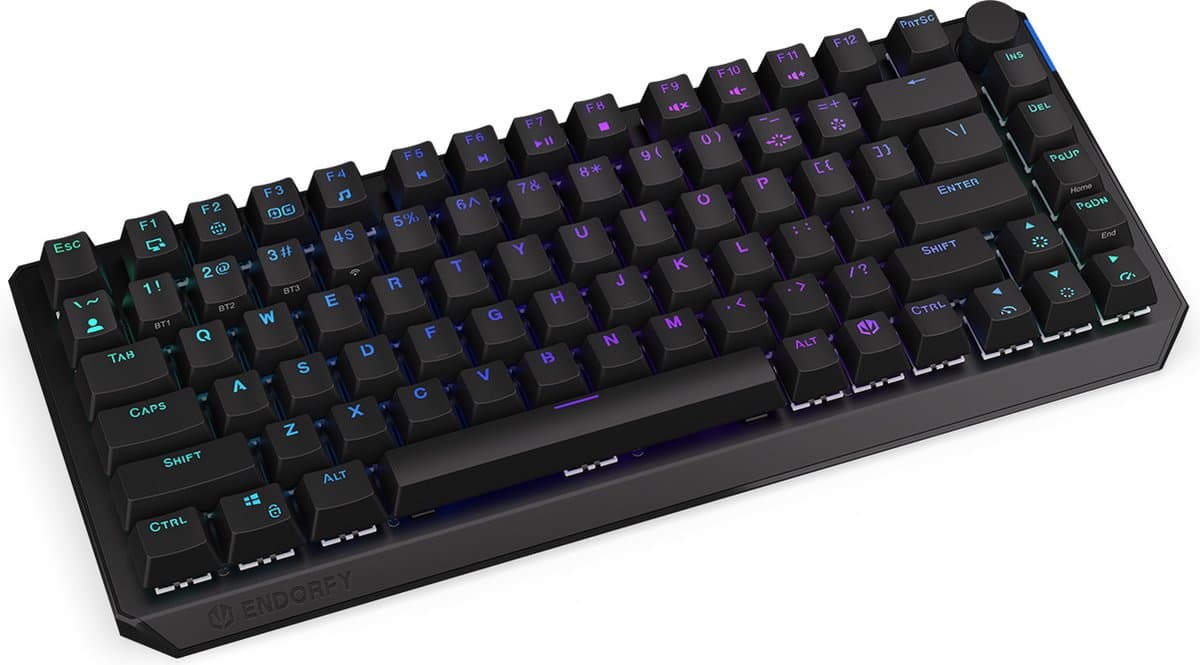 Endorfy Thock 75% Draadloos Kailh Red Switch RGB Engels Mechanisch Gamingtoetsenbord (EY5A073) thumbnail 7