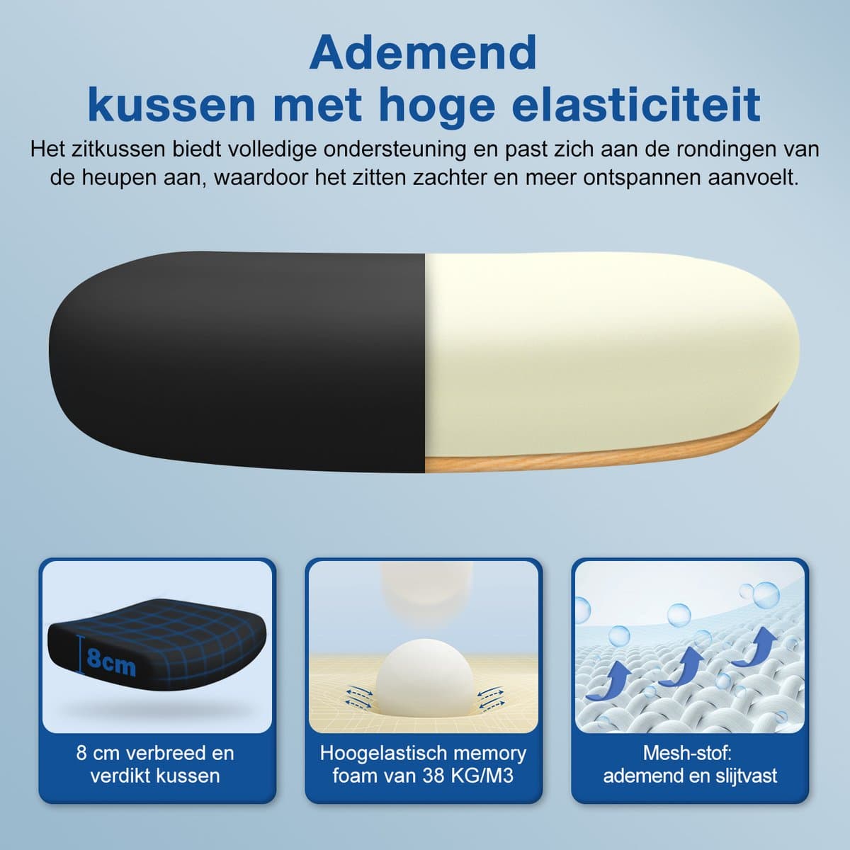 Elekiatech Bureaustoel - opklapbare armen, ergonomisch verstelbaar thumbnail 4