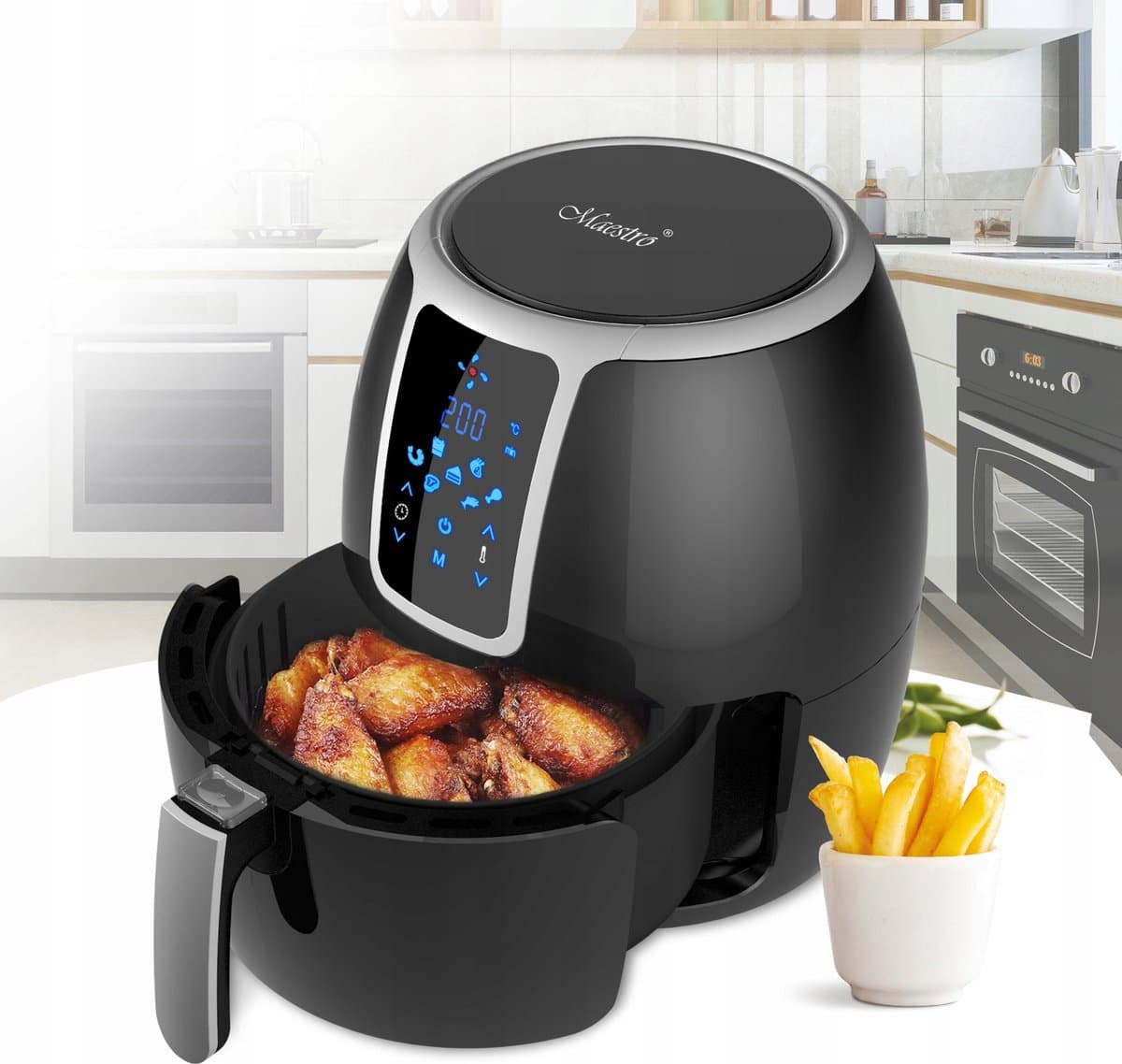 Maestro vetvrije friteuse, 1500W, 3,7L, zwart, MR-756 thumbnail 3