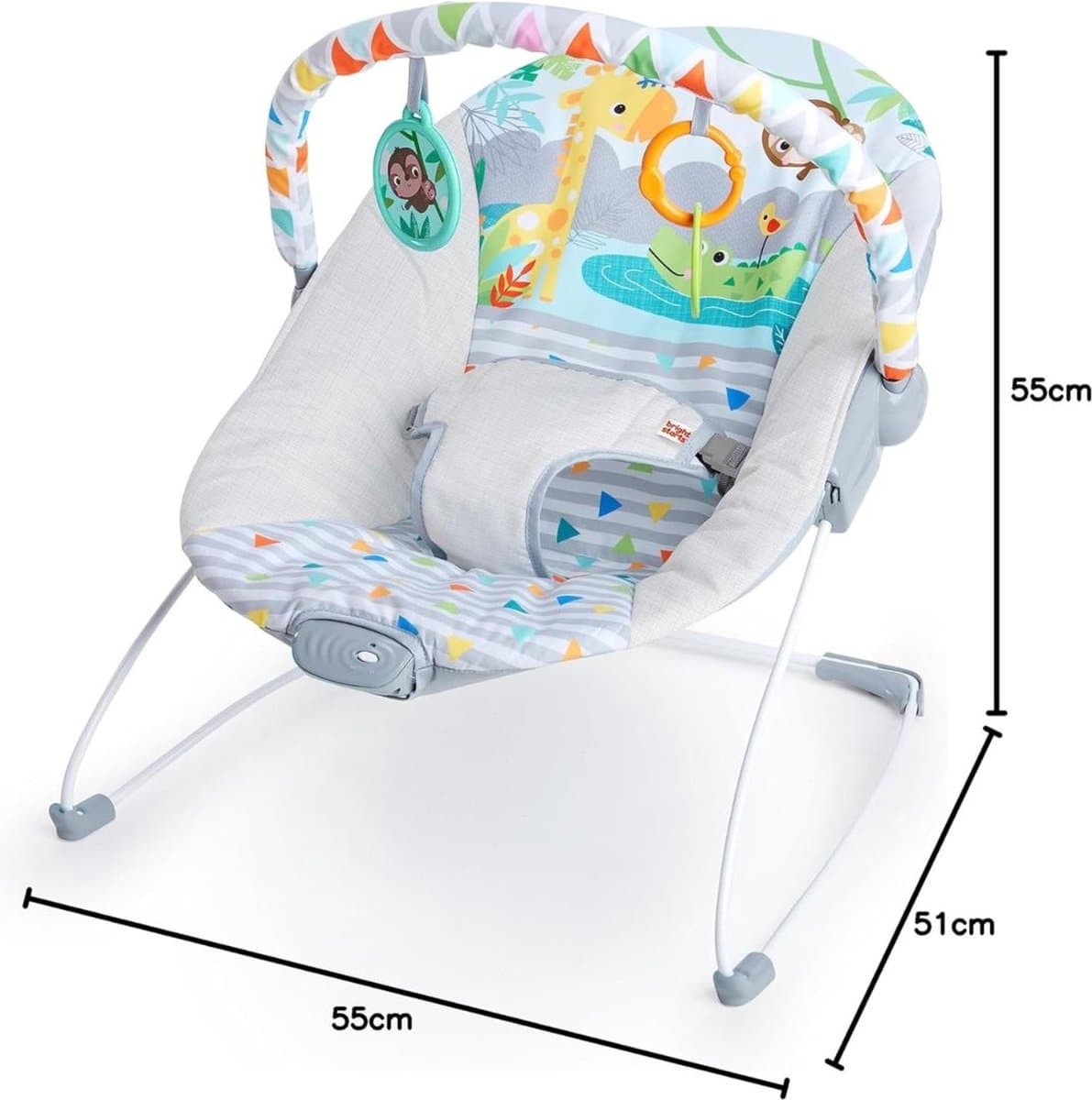 ApexArte® Elektrische Schommelstoel Baby - Baby Swing - Wipstoel Baby's met Speelboog - Grijs thumbnail 2