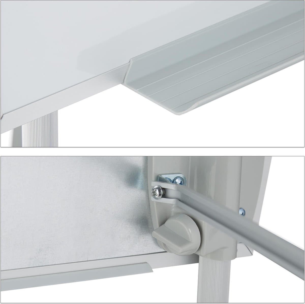 flipover whiteboard - magnetisch - 90 x 60 cm - verstelbaar - schrijfbord - op 3 poten thumbnail 6