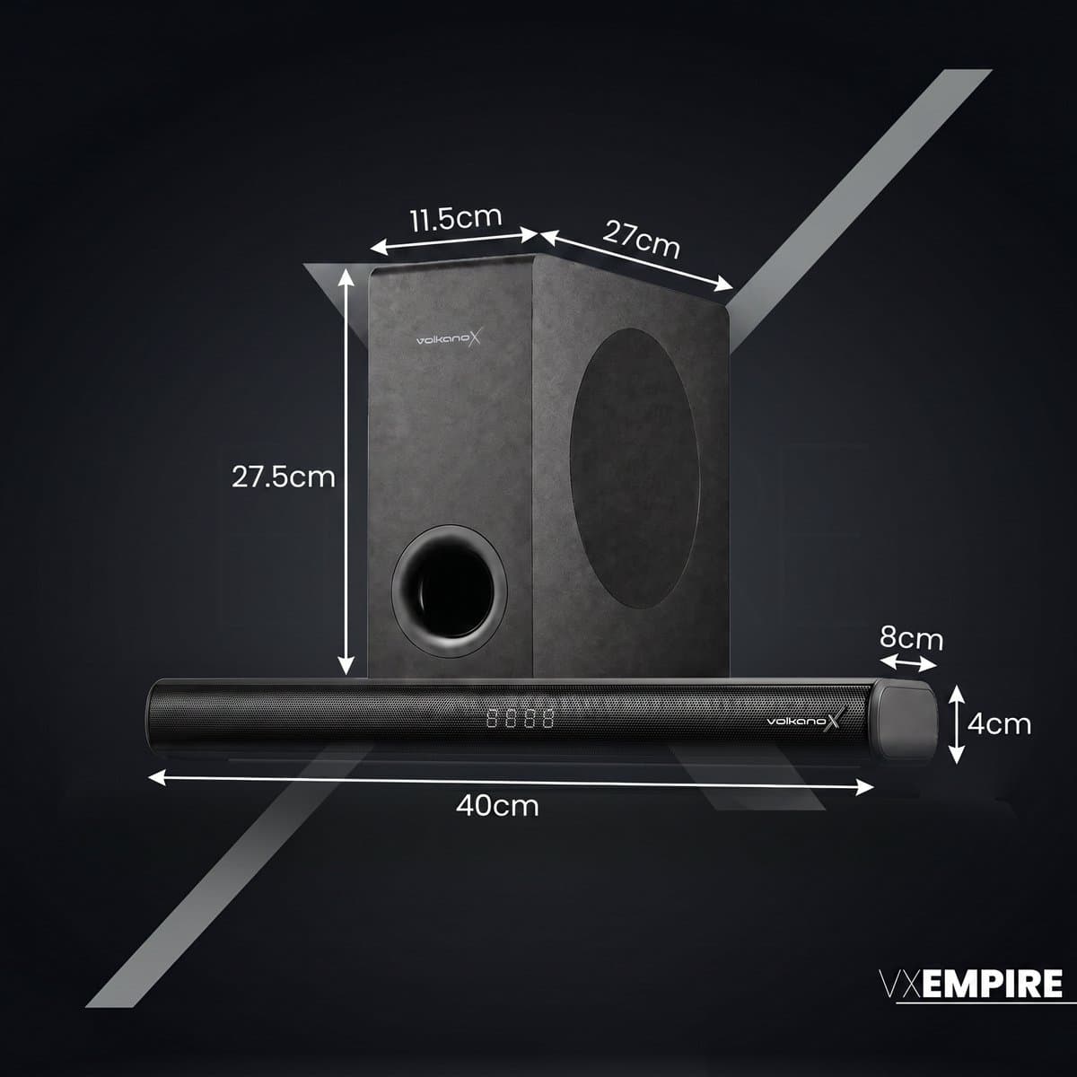 VolkanoX Soundbar - Draadloze Subwoofer - Soundbars voor TV - Zeer Compact Formaat 40cm Breed - 240W Soundbar met Subwoofer - HDMI ARC - Bluetooth thumbnail 7