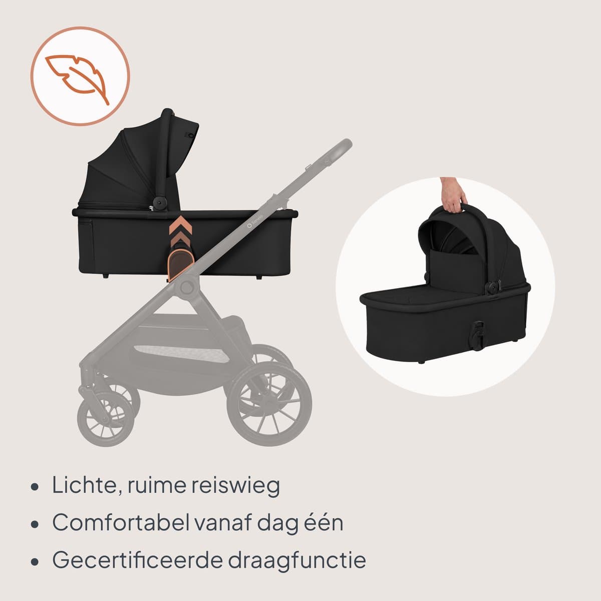 Lionelo Layla 3in1 kinderwagen - XXL set met i-Size autostoel thumbnail 4