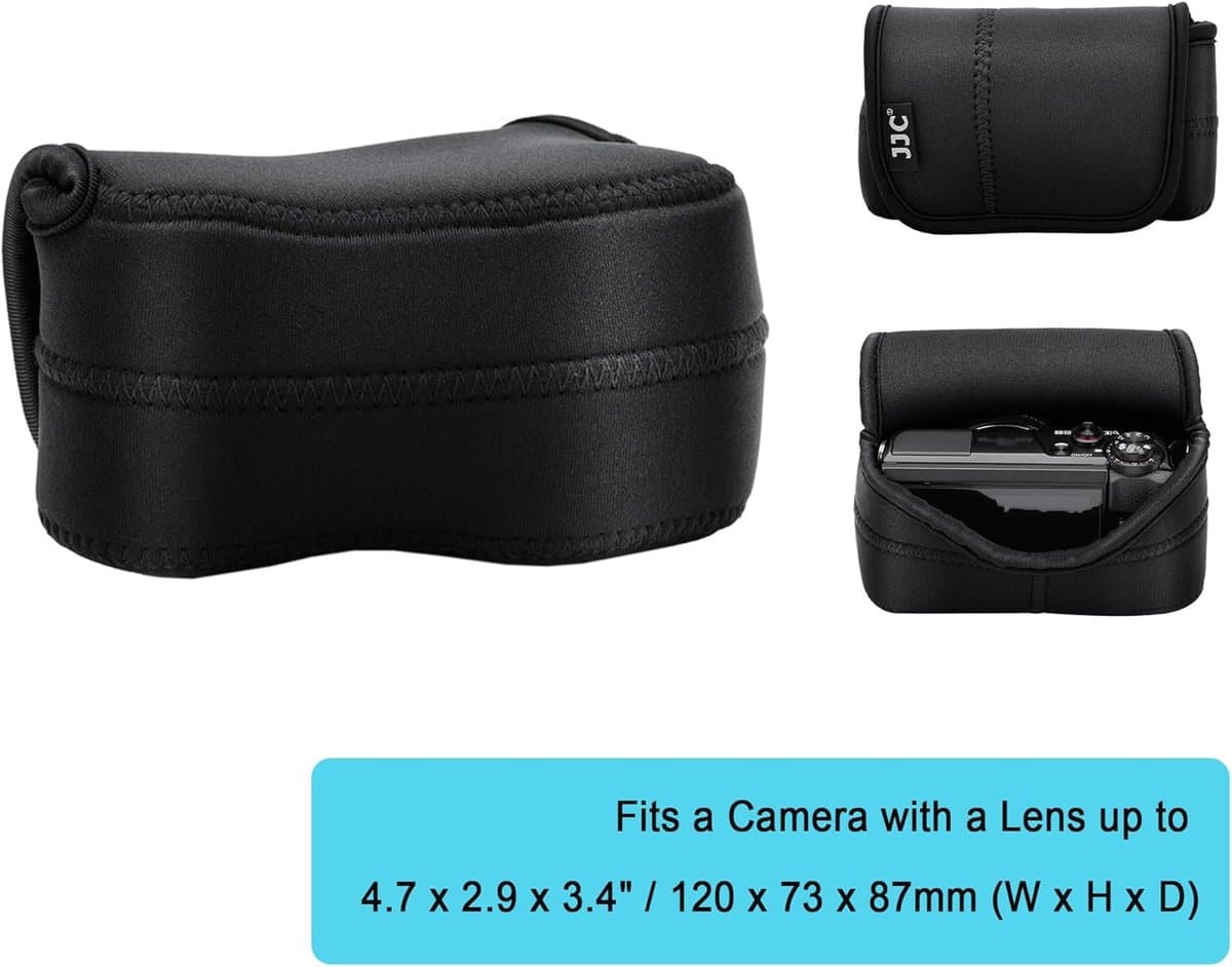 SnelShoppen - Ultralichte Camera Pouch Bag voor Mirrorless Camera's met Lens tot 4.7 x 2.9 x 3.4 inch, Ideaal voor Sony, Canon, Panasonic, Compact en thumbnail 6